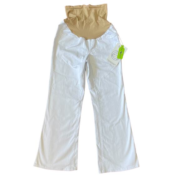 1822 Denim Demi Bellyband Maternity White Jeans Size 6h - Picture 5 of 7